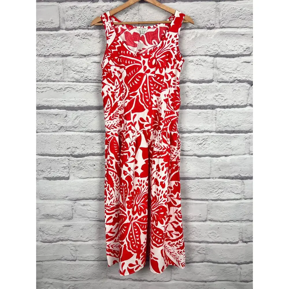 NWT Banana Republic Women 0P Tropical Resortwear Vacation Flounce Hem Midi Dress
